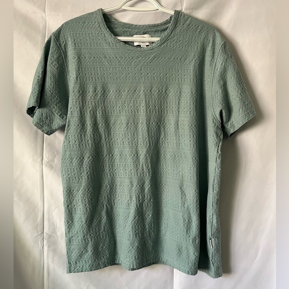 Peter Werth Green Textured Short Sleeve T-Shirt Men’s L - Picture 1 of 2